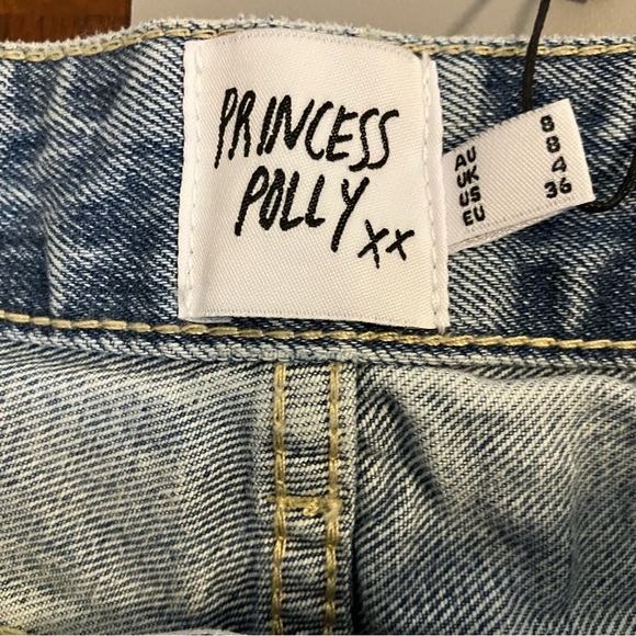 NWT Nordstrom Princess Polly Serenitia Mid Rise Relaxed Jeans Light Wash Size 4 - Picture 12 of 12